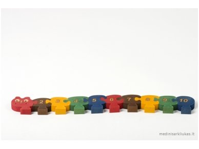 Dėlionė - skaičiukai šimtakojis 3 Dėlionė - skaičiukai šimtakojis 3