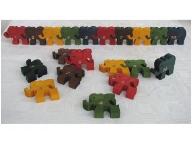 Puzzle ''Numbered Elephants'' 4