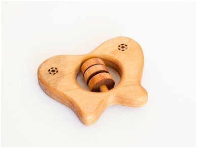 Organic wooden rattle teether 'Butterfly' 1