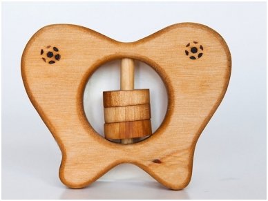 Organic wooden rattle teether 'Butterfly'