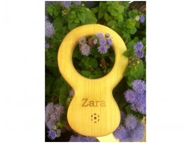 Organic wooden rattle teether 'Ring' 6