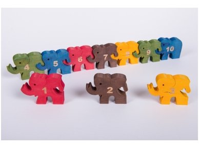 Puzzle ''Numbered Elephants'' 5