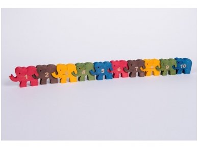 Puzzle ''Numbered Elephants'' 2