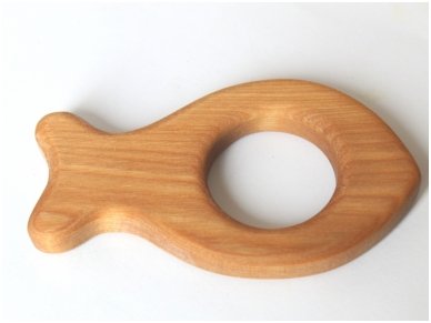 Organic wooden teether 'Fish' 1