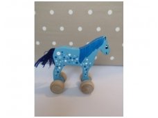 Mažas arkliukas su ratukais "Mėlynas Burbuliukas"