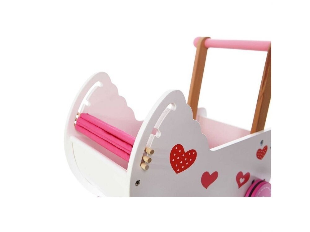 Medinis vežimėlis lėlėms "Širdelė" 5 Medinis vežimėlis lėlėms "Širdelė" 5