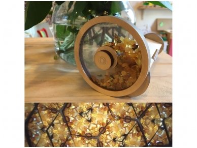 Wooden kaleidoscope with amber 5