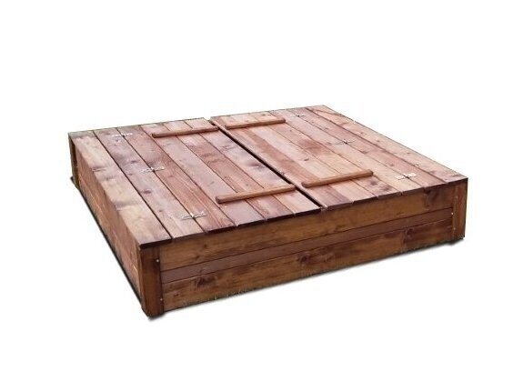 Medinė smėlio dėžė su dangčiu 1,40 x 1,40 m 2 Medinė smėlio dėžė su dangčiu 1,40 x 1,40 m 2