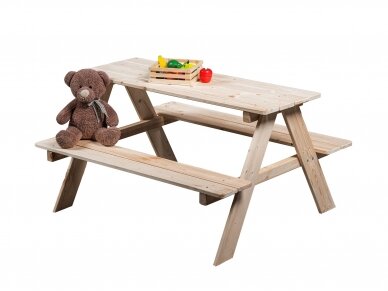 Vaikiškas pikniko staliukas su suoliukais 1
