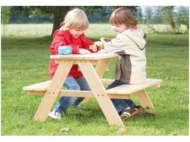 Vaikiškas pikniko staliukas su suoliukais MINI 1 Vaikiškas pikniko staliukas su suoliukais MINI 1